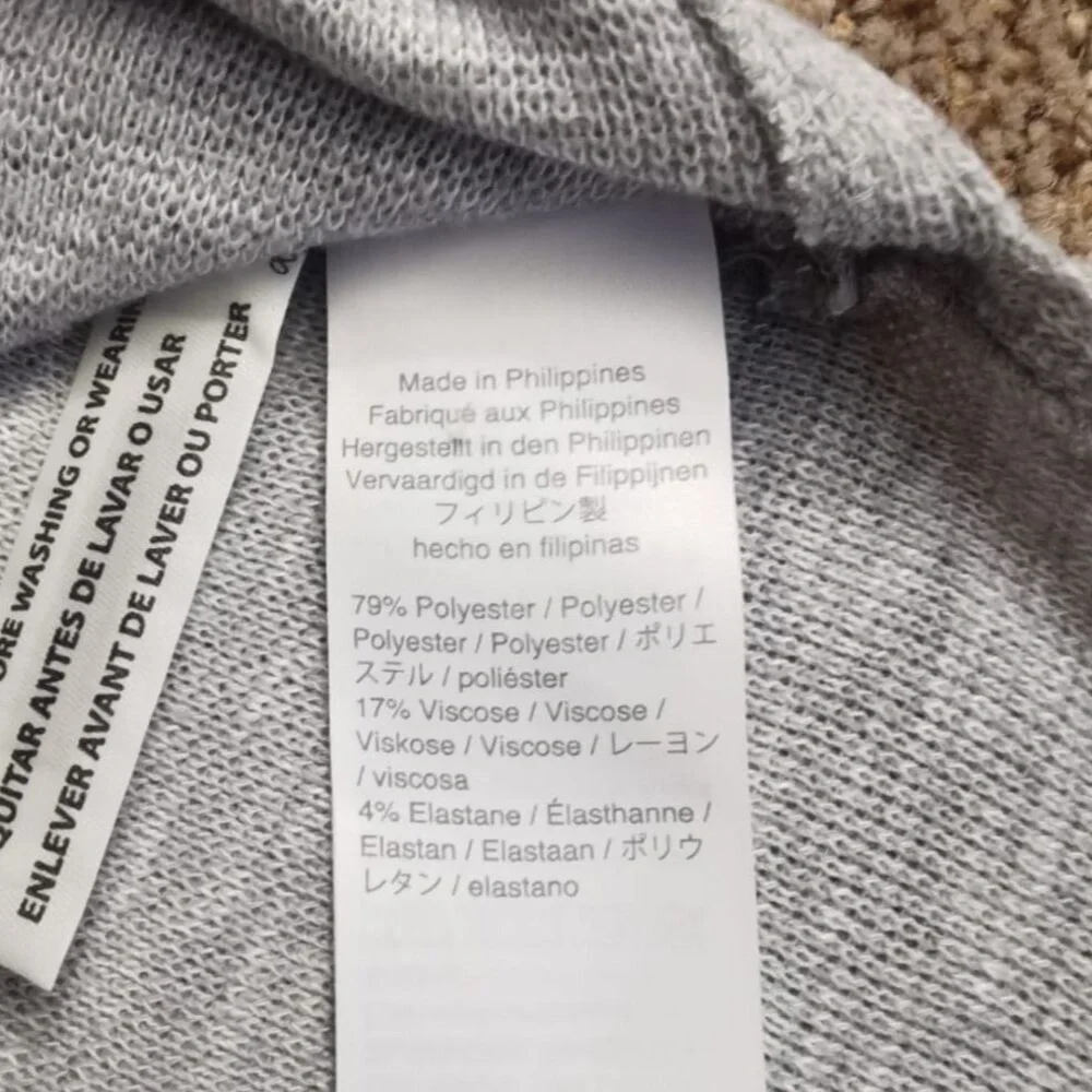 J.Crew Turtleneck Tunic Women's L Gray Space-Dyed Jersey Cozy Long Sleeve‎